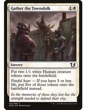 Magic: The Gathering Gather the Townsfolk (012) Moderately Played
