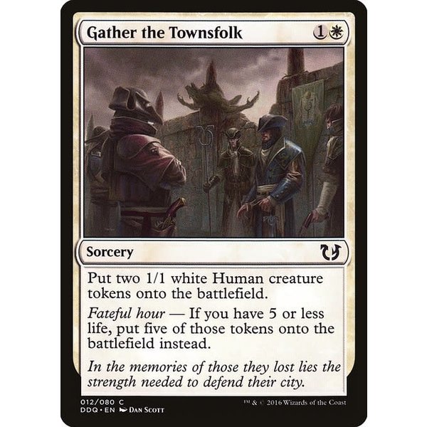 Magic: The Gathering Gather the Townsfolk (012) Moderately Played