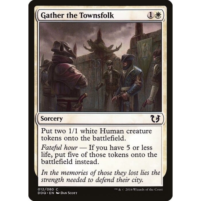 Magic: The Gathering Gather the Townsfolk (012) Moderately Played