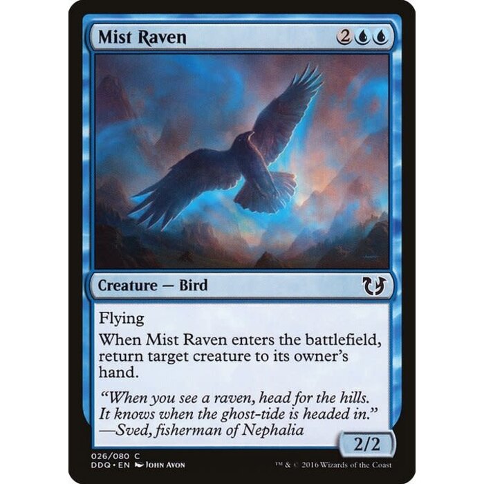 Magic: The Gathering Mist Raven (026) Moderately Played