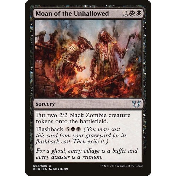 Magic: The Gathering Moan of the Unhallowed (062) Moderately Played