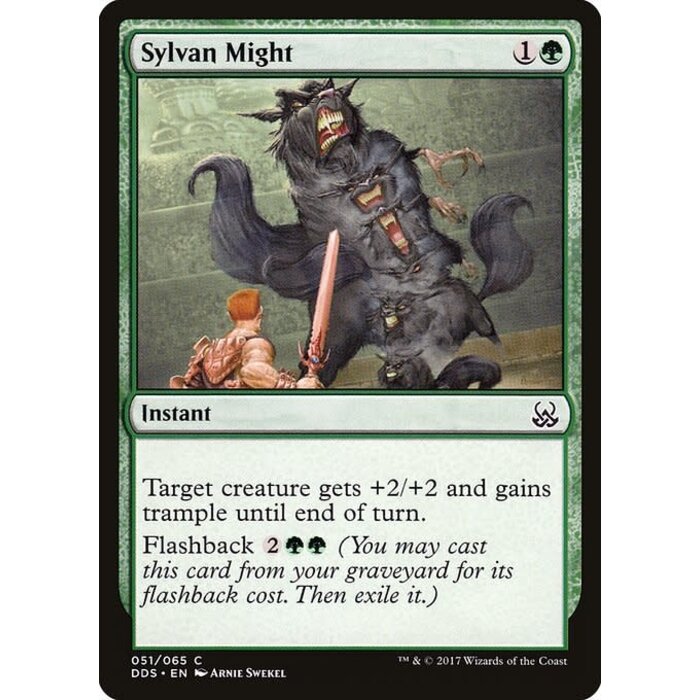 Magic: The Gathering Sylvan Might (051) Moderately Played