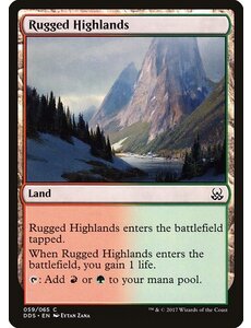 Magic: The Gathering Rugged Highlands (059) Moderately Played