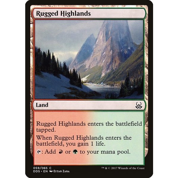 Magic: The Gathering Rugged Highlands (059) Moderately Played