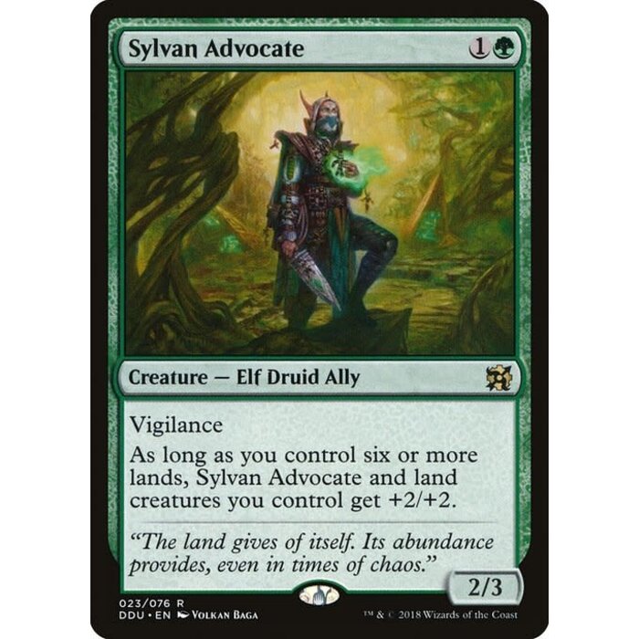 Magic: The Gathering Sylvan Advocate (023) Moderately Played