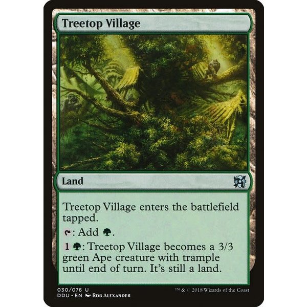 Magic: The Gathering Treetop Village (030) Moderately Played