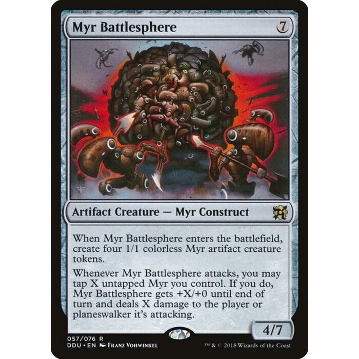 Magic: The Gathering Myr Battlesphere (057) Moderately Played