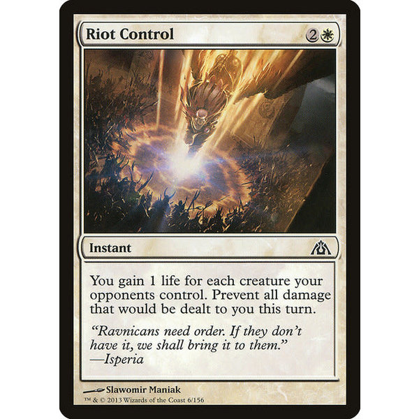 Magic: The Gathering Riot Control (006) Moderately Played