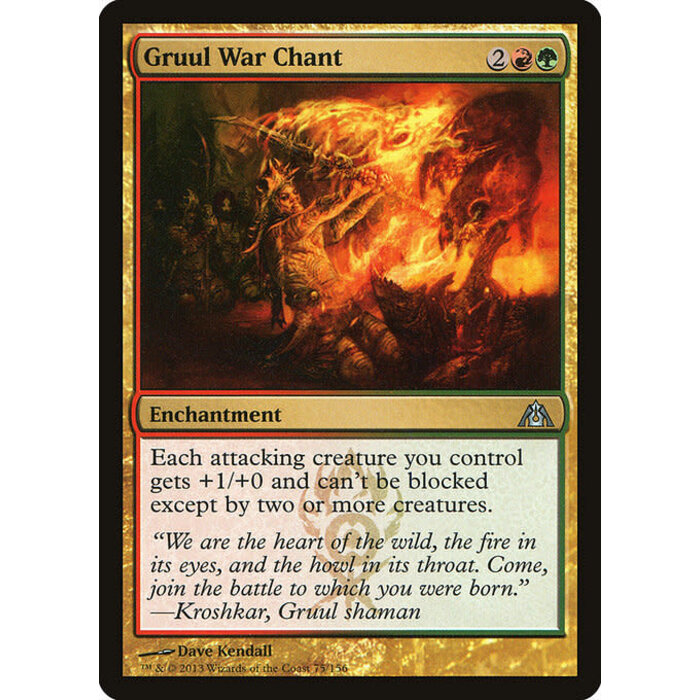 Magic: The Gathering Gruul War Chant (075) Lightly Played