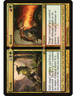 Magic: The Gathering Flesh // Blood (128) Moderately Played