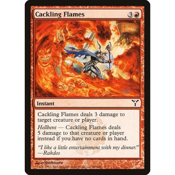 Magic: The Gathering Cackling Flames (059) Moderately Played