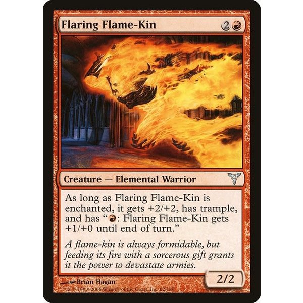 Magic: The Gathering Flaring Flame-Kin (062) Moderately Played Foil