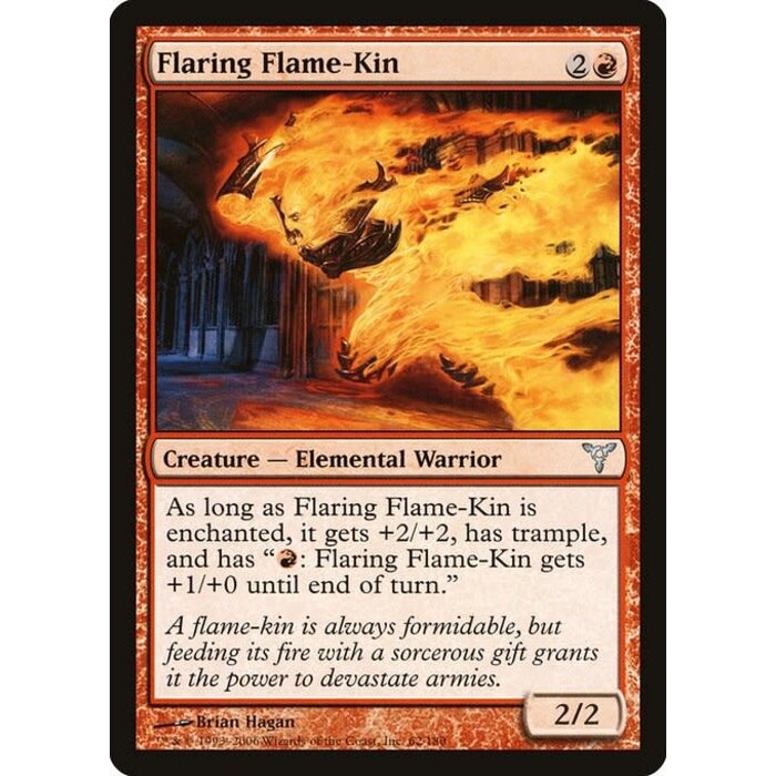 Magic: The Gathering Flaring Flame-Kin (062) Moderately Played Foil