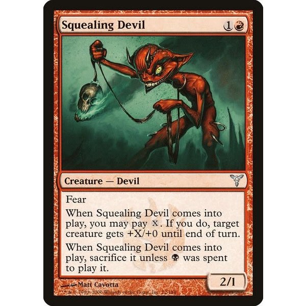 Magic: The Gathering Squealing Devil (072) Moderately Played