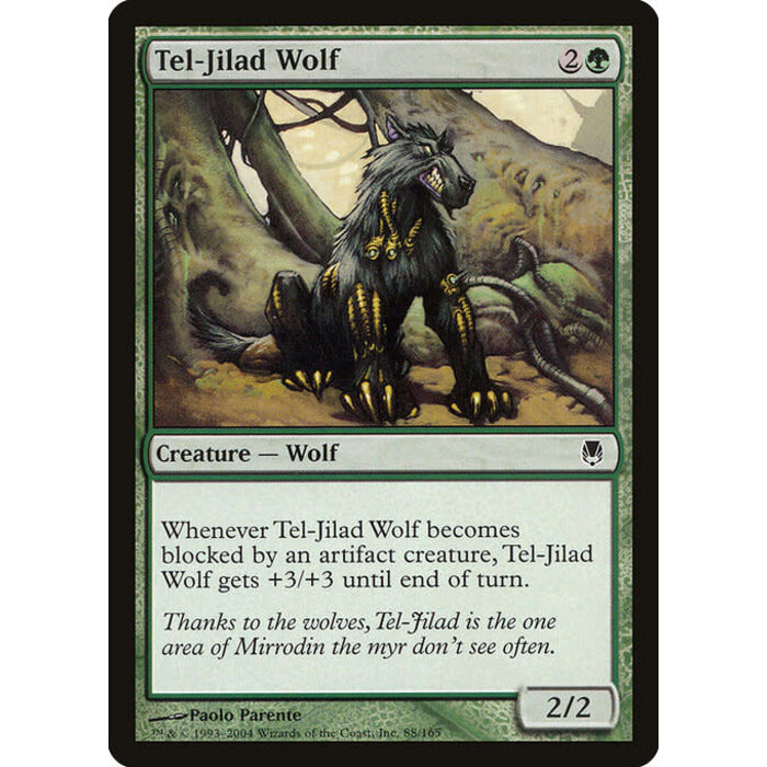 Magic: The Gathering Tel-Jilad Wolf (088) Moderately Played