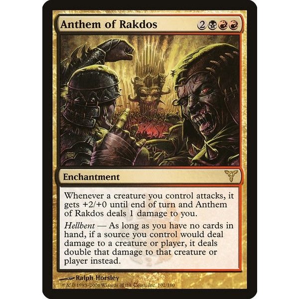 Magic: The Gathering Anthem of Rakdos (102) Moderately Played