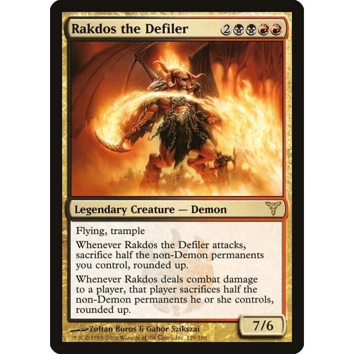 Magic: The Gathering Rakdos the Defiler (129) Damaged
