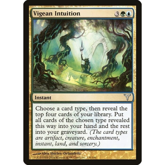 Magic: The Gathering Vigean Intuition (136) Moderately Played