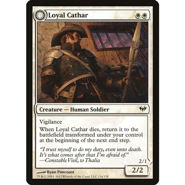 Magic: The Gathering Loyal Cathar (013) Damaged