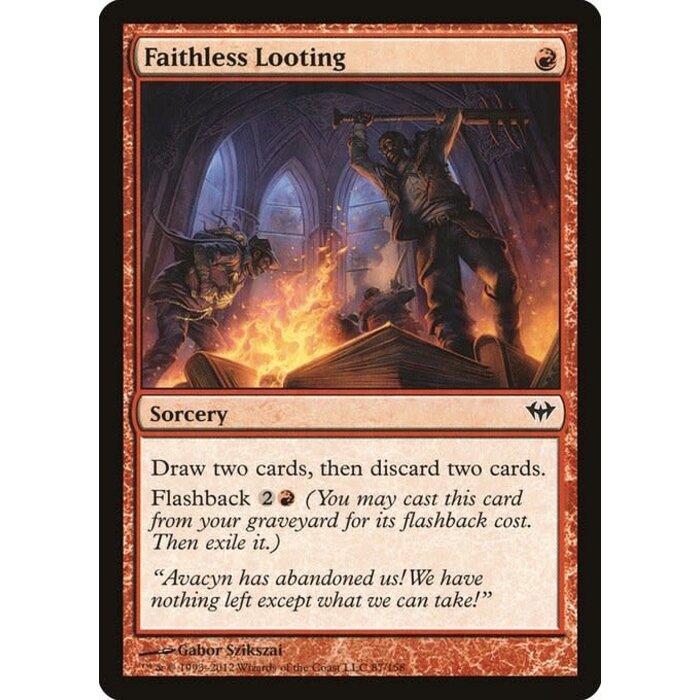 Magic: The Gathering Faithless Looting (087) Lightly Played - Korean