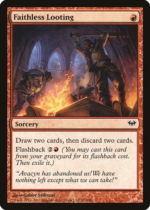 Faithless Looting [The List] Heavily Played