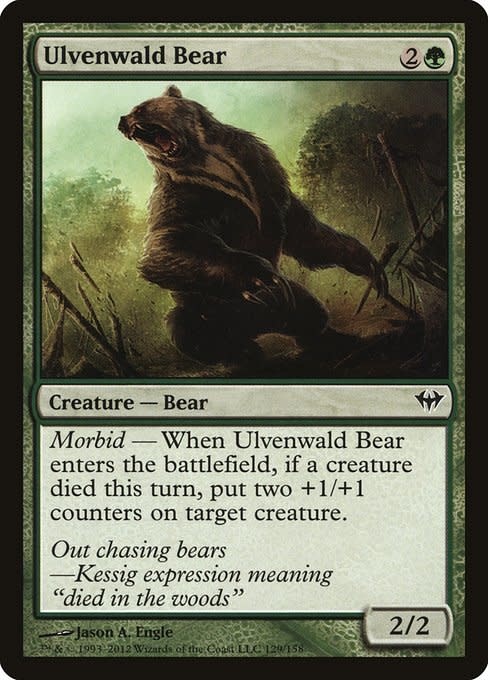 bear mtg cards 1x Spectral Bears Homelands card MTG Magic the Gathering – Omniphustoys really grouchy. Magic: The Gathering Ulvenwald Bear