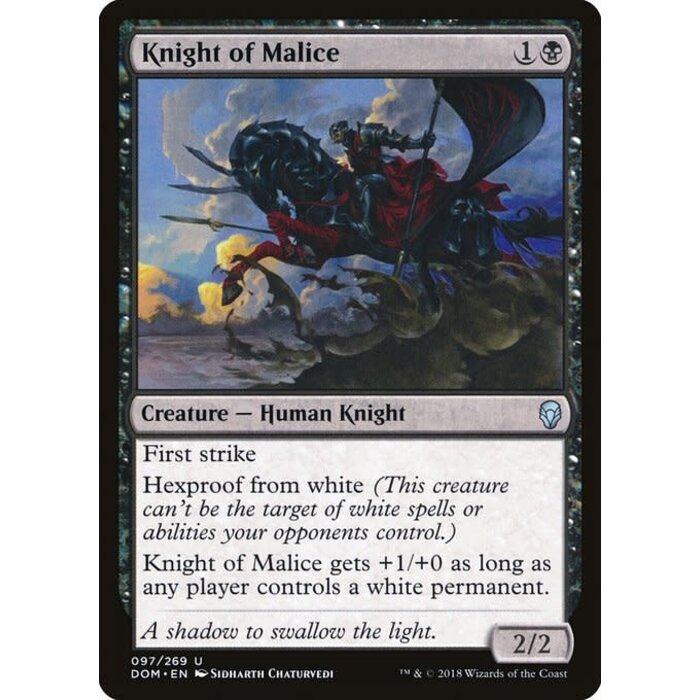 Magic: The Gathering Knight of Malice (097) Lightly Played