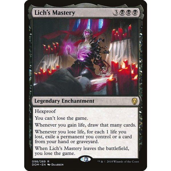 Magic: The Gathering Lich's Mastery (098) Lightly Played