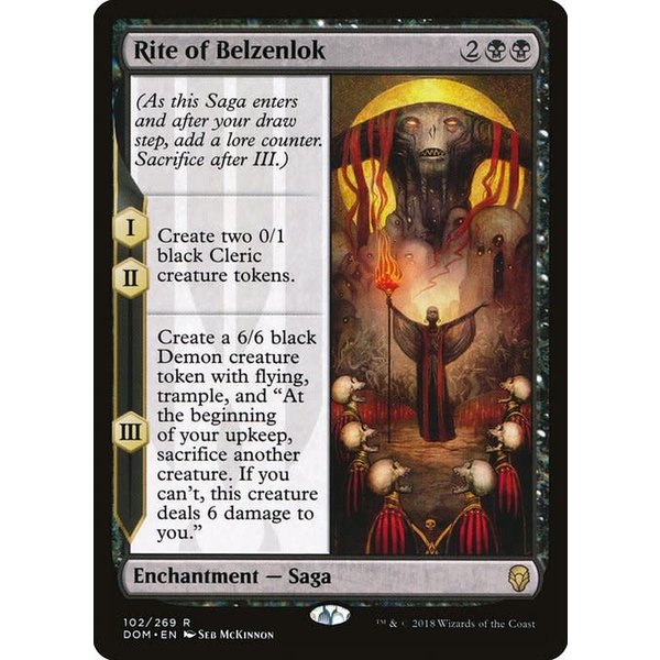Magic: The Gathering Rite of Belzenlok (102) Lightly Played