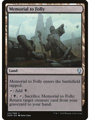 Magic: The Gathering Memorial to Folly (242) Lightly Played