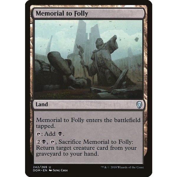 Magic: The Gathering Memorial to Folly (242) Lightly Played