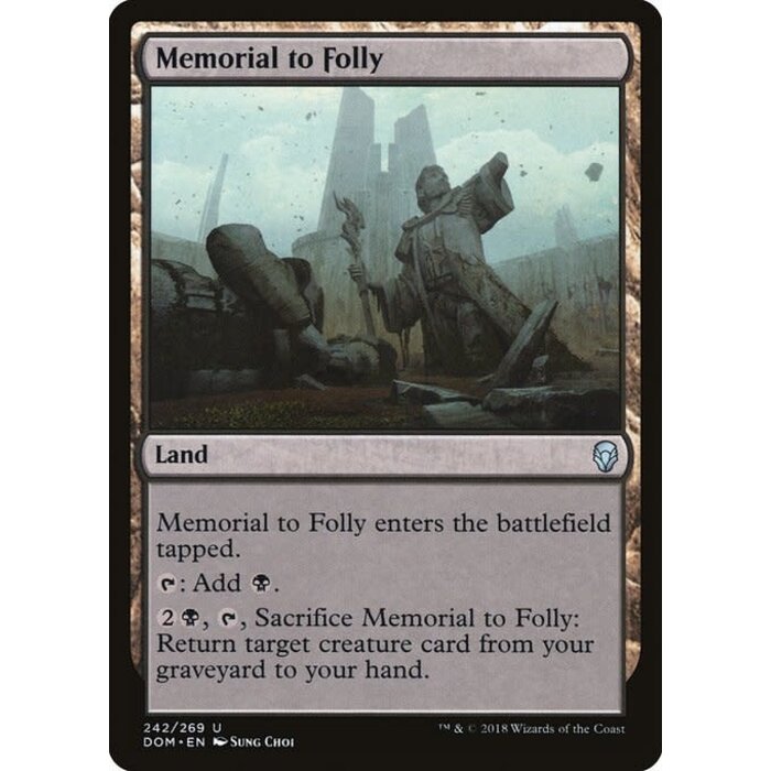 Magic: The Gathering Memorial to Folly (242) Lightly Played