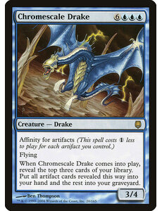 Magic: The Gathering Chromescale Drake (020) Moderately Played