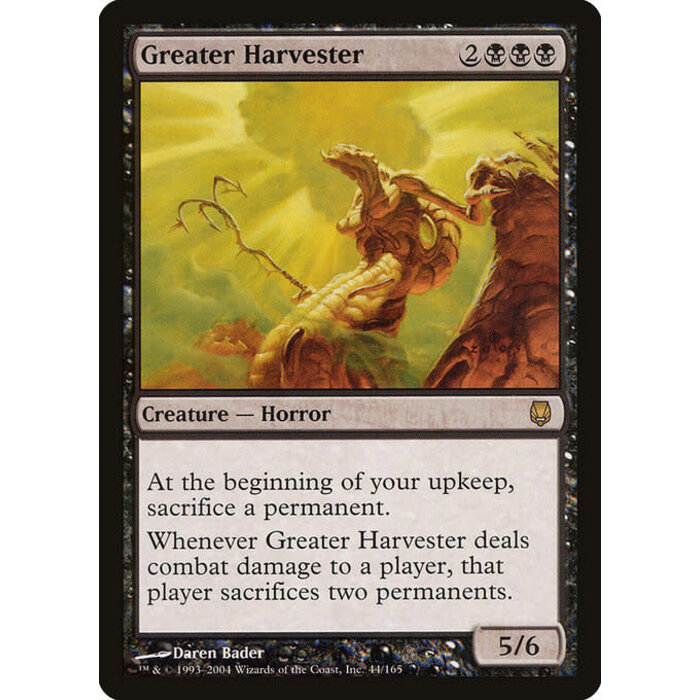 Magic: The Gathering Greater Harvester (044) Moderately Played