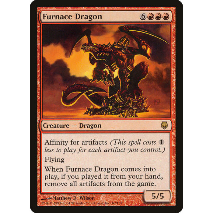 Magic: The Gathering Furnace Dragon (062) Moderately Played