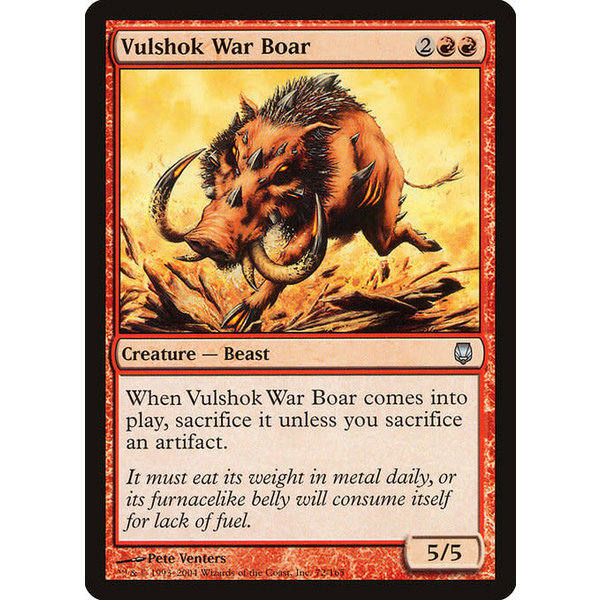 Magic: The Gathering Vulshok War Boar (072) Moderately Played Foil