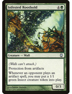 Magic: The Gathering Infested Roothold (076) Moderately Played