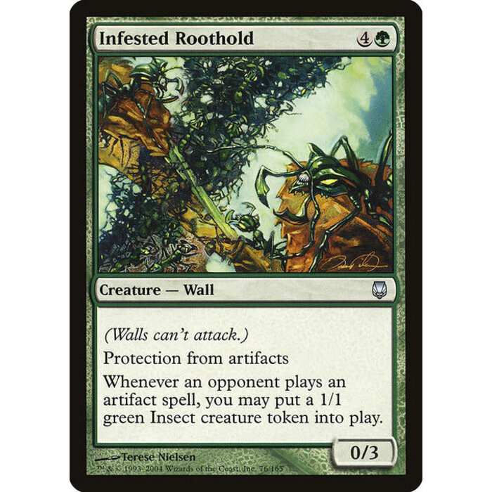 Magic: The Gathering Infested Roothold (076) Moderately Played