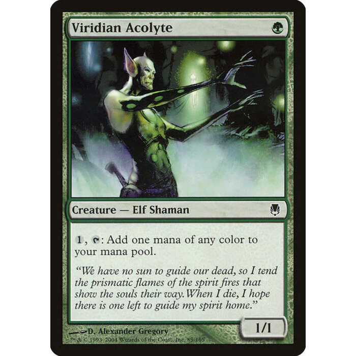 Magic: The Gathering Viridian Acolyte (089) Moderately Played