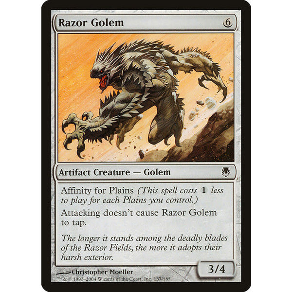 Magic: The Gathering Razor Golem (137) Moderately Played
