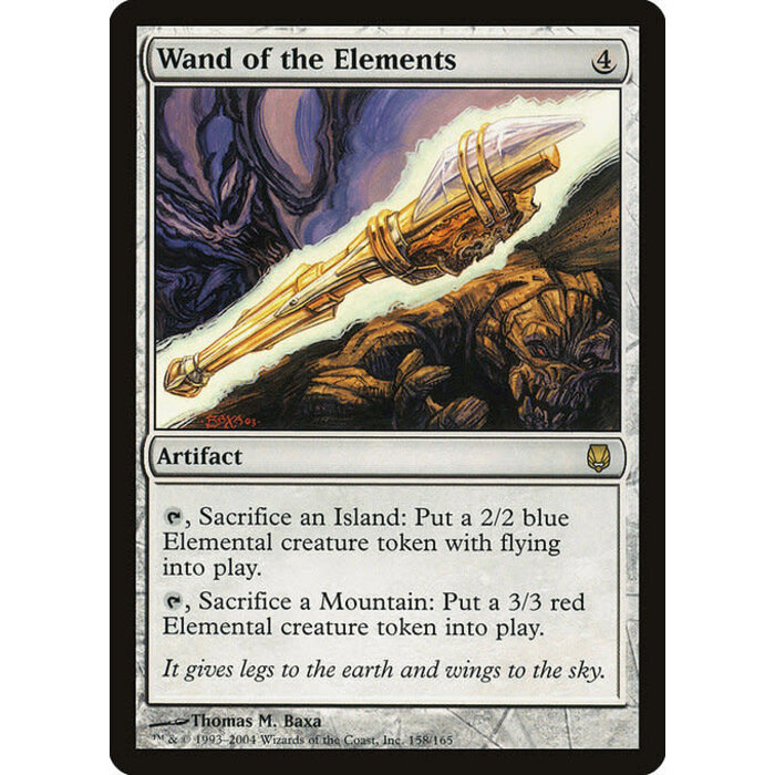 Magic: The Gathering Wand of the Elements (158) Moderately Played Foil