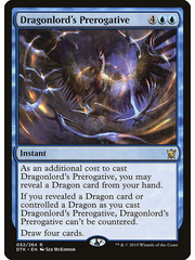 Magic: The Gathering Dragonlord's Prerogative (052) Lightly Played