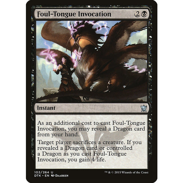 Magic: The Gathering Foul-Tongue Invocation (102) Lightly Played