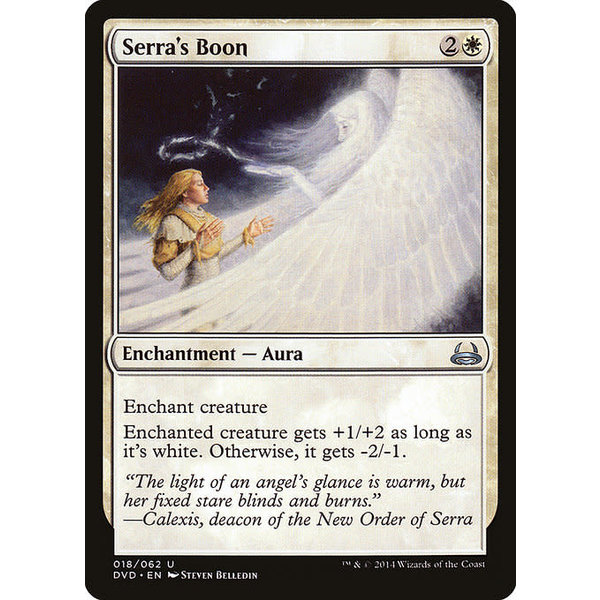 Magic: The Gathering Serra's Boon (018) Moderately Played