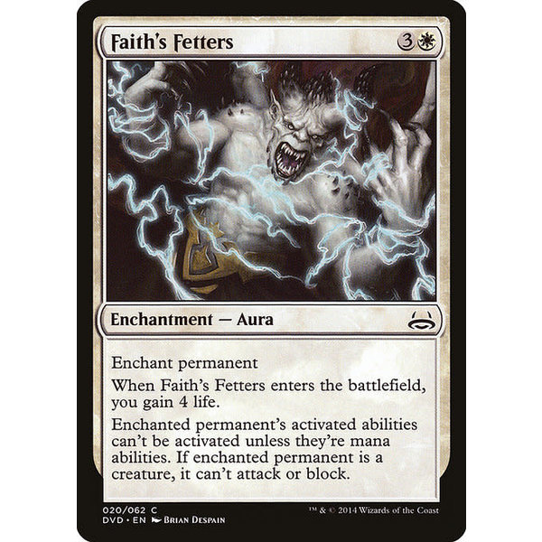 Magic: The Gathering Faith's Fetters (020) Moderately Played