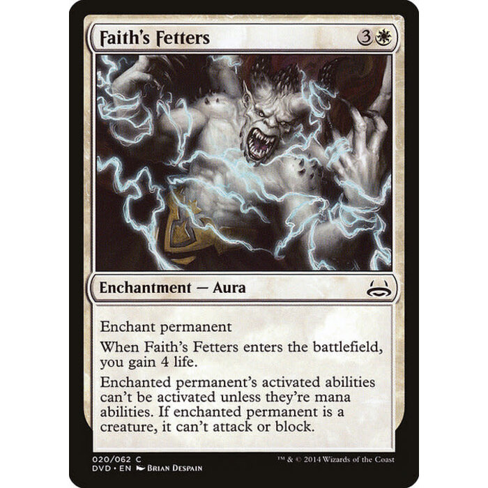 Magic: The Gathering Faith's Fetters (020) Moderately Played