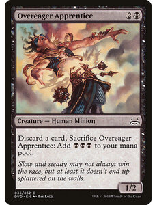 Magic: The Gathering Overeager Apprentice (035) Moderately Played