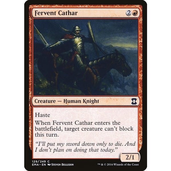 Magic: The Gathering Fervent Cathar (129) Lightly Played