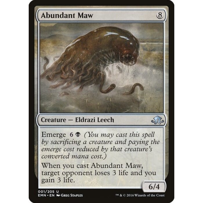 Magic: The Gathering Abundant Maw (001) Damaged