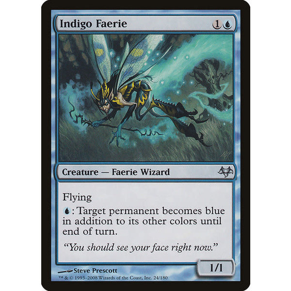 Magic: The Gathering Indigo Faerie (024) Moderately Played